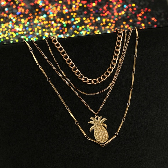 NEW multi layer pineapple necklace - Picture 5 of 7